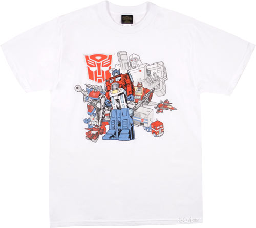 Relive your childhood with this retro mens Transformers T-Shirt which features a collage style print