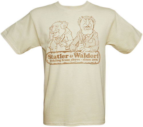 Unbranded Men` Cream Statler and Waldorf Muppets T-Shirt