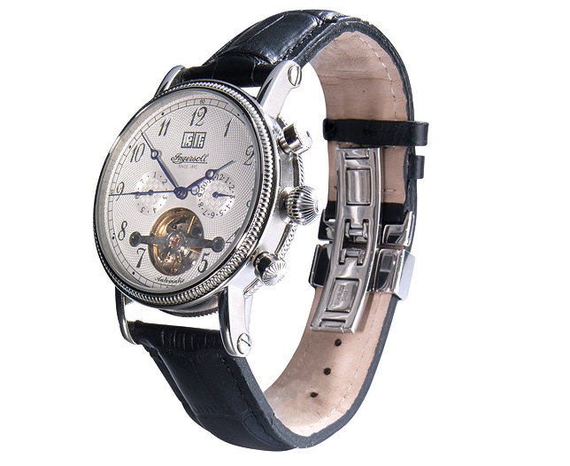 Unbranded Men` Ingersoll Balance Watch - White Face - Black Strap