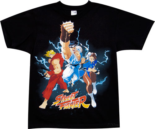 Unbranded Men` Street Fighter Trio T-Shirt