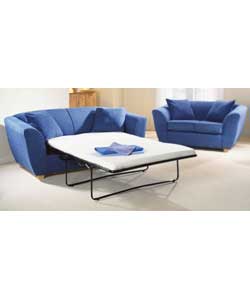 Mendez Large Blue Sofabed and Regular Sofa
