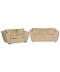 Mendez Large Natural Sofabed and Regular Sofa