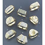 Mens 9ct. Diamond Set Signet Ring