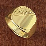 Mens 9ct. Personalised Signet Ring