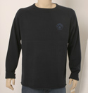 Mens Blue Guru Cool Charcoal Round Neck Knitted Sw