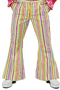 Mens Flares - Striped Pastel (S)