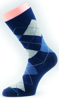 Mens Golf Cotton Tactel Argyle Pattern Sock