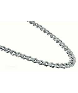 Mens Sterling Silver Ice Cubic Zirconia Chain