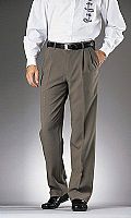 Mens Stretch Single Pleat Trousers