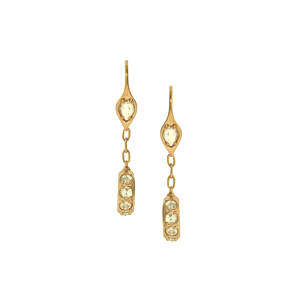 Unbranded Meropa Drop Earrings - Pink Gold
