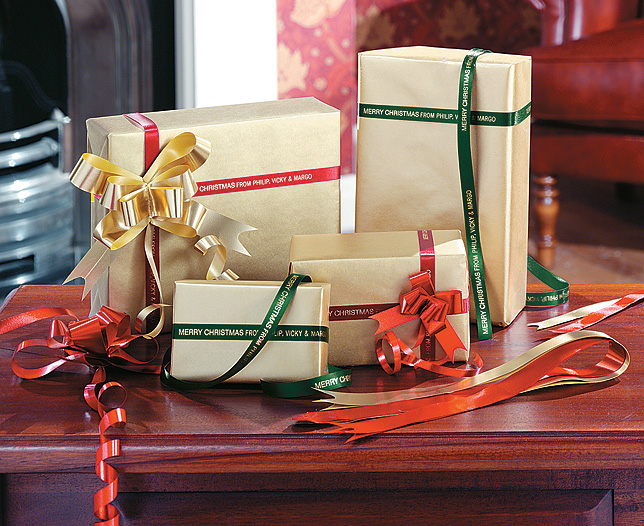 Unbranded Merry Cand#39;mas Pers ribbon and bows, Grn