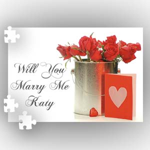 Unbranded Message On A Jigsaw (Rose Design)