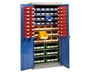Unbranded Metabin cabinets with bins