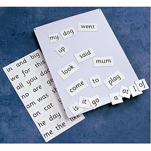 To stick magnetic stuff things to - A metal board for use with all our magnetic fridge words,