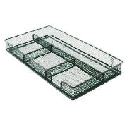 Unbranded Metal, mesh drawer organiser. Black