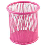 Unbranded Metal, mesh pencil holder. Pink