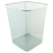 Unbranded Metal, mesh waste paper bin. Silver