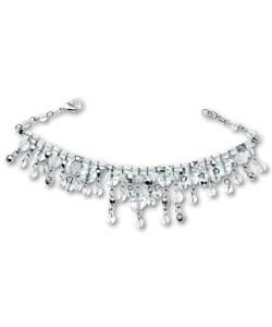 Metallic and Sparkle Ladies Multi Drop Bracelet