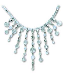 Metallic and Sparkle Ladies Multi Drop Necklace