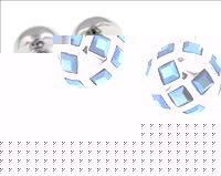 Unbranded Metallic Blue Punk Stud Cufflinks by Babette