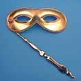 Unbranded Metallic eyemask on stick, gold