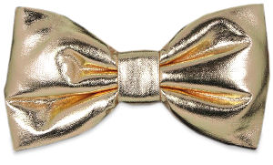 Unbranded Metallic Gold Bow Tie