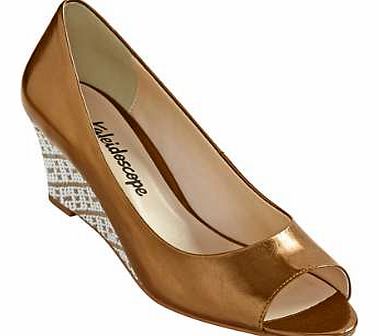 Unbranded Metallic Peeptoe Wedge