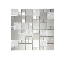 Unbranded Metallic Random Silver Mix Mosaic