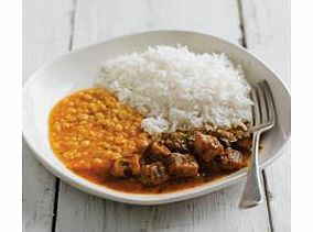 Curd cheese and fenugreek leaves with mixed lentils and plain basmati rice. Please note that our dishes for Ethnic Diets are stocked to order, so please order 14 days before you require delivery. Thank you.