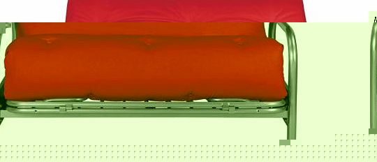 Unbranded Mexico Futon Sofa Bed with Mattress - Red