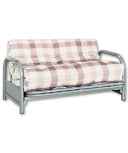 Tubular steel frame. Suitable for general domestic use. Packed flat for home assembly. Size futon