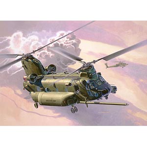 MH-47E Chinook plastic kit from German specialists Revell. The Boeing MH-47E Chinook is a very power