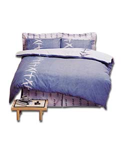 Mia Collection King Size Duvet Cover Set - Charcoal