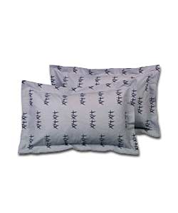 Mia Collection Oxford Pillowcase - Charcoal.