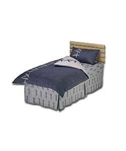 Mia Collection Single Duvet Cover Set - Charcoal