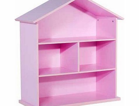 Unbranded Mia Dolls House Bookcase - Pink