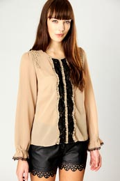 Unbranded Mia Lace Ruffle Blouse
