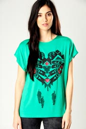 Unbranded Mia Printed Jersey T-Shirt