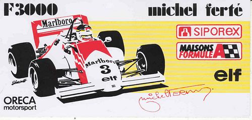 Michael Ferte F3000 Marlboro Championship Sponsor Sticker (19cm x 9cm)