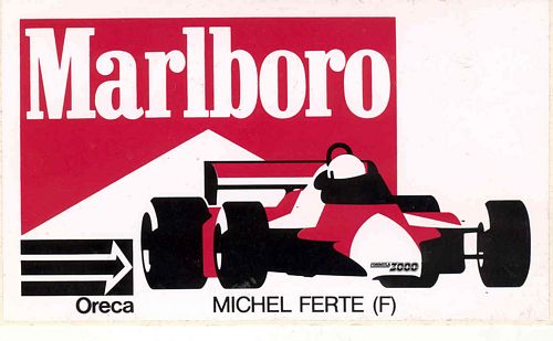 Michael Ferte Oreca Marlboro Championship Sticker (16cm x 10cm)