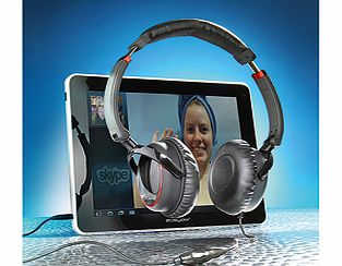 If you find it difficult to hear your callers when using Skype, these premium headphones could make a huge difference. Featuring a built-in microphone so you dont have to lean over to use your laptop or tablets mike, they deliver really impressive 