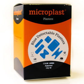 Unbranded Microplast Blue Detectable Plasters Assorted