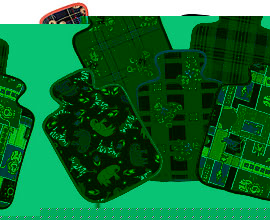 Microwave Hot Water Bottle - Blue trim with teddy bears