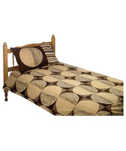 Midnight Sun Single Duvet Cover Set - Chocolate