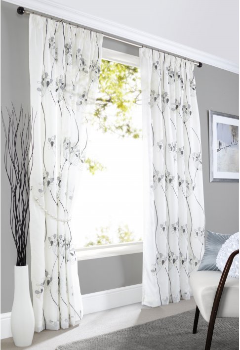 Unbranded Midsummer Silver Lined Voile Curtains