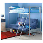 Unbranded Mika High-Sleeper with Double Futon, Blue with
