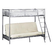 Unbranded Mika High-Sleeper with Double Futon, Natural