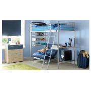 Unbranded Mika High-Sleeper with Single Futon, Blue with