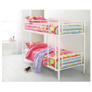 Unbranded Mika Metal Twin Bunk, Vanilla, With Mattresses