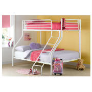 Unbranded Mika Triple Bunk Bed, White And Silentnight